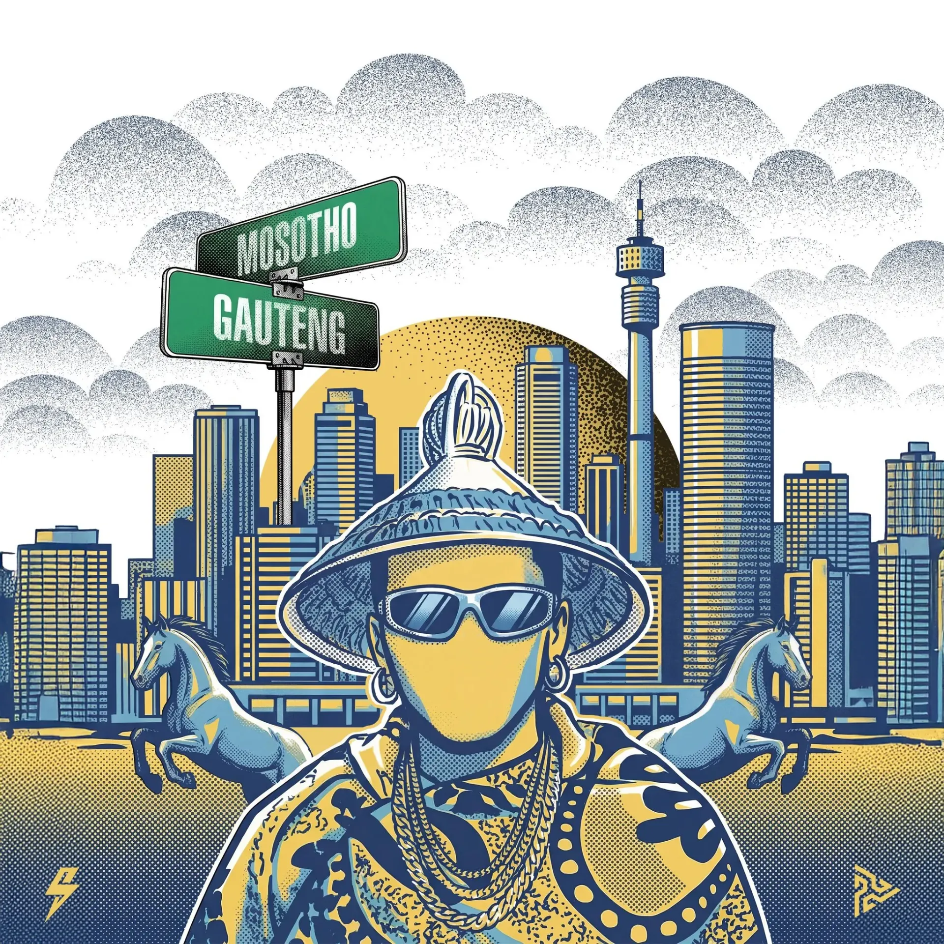 Mosotho Gauteng Edition T-Shirt — Black (M)